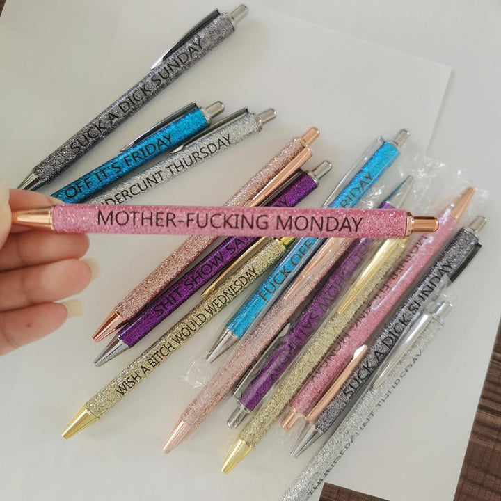 BowLift | Swear Word Daily Pen Set (7cs* Funny Pens)