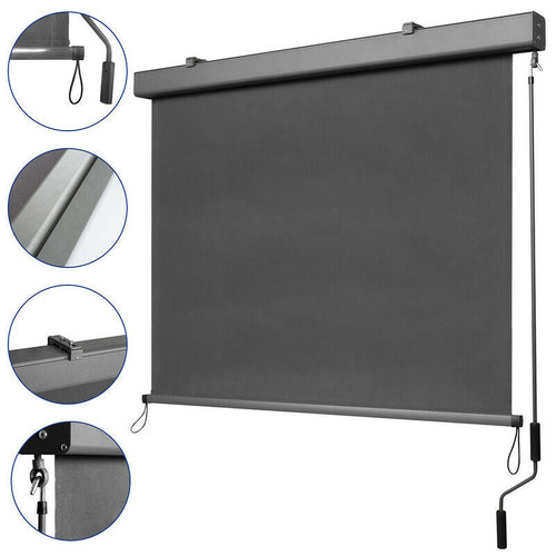 Vertical awning sun protection outdoor roller blind anthracite 2.5M*1.4M | Bowlift