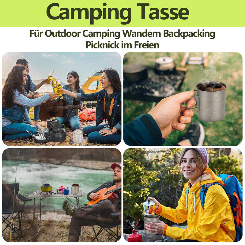 Titan Cup Set with Cutlery Forks & Spoons Camping Cups | Bowlift