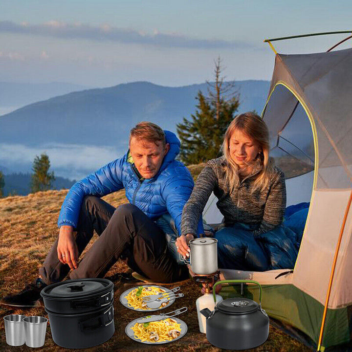 Titan Cup Set with Cutlery Forks & Spoons Camping Cups | Bowlift