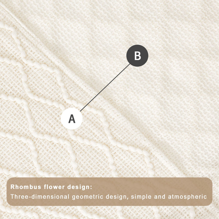 Boho Knit Blanket Throw Tassel Plaid Travel Throw Large Blankets For Sofa Bed Bowlift