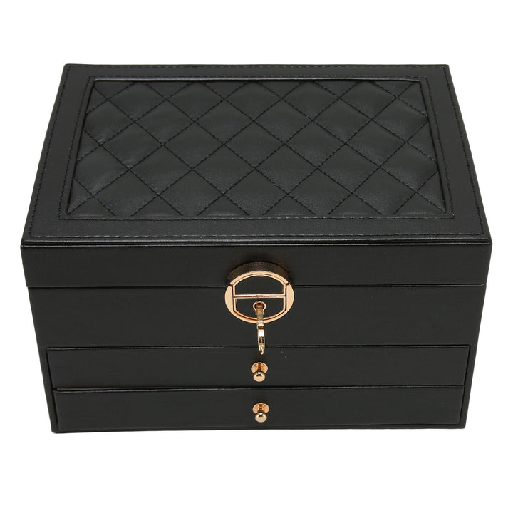 BowLift | Jewelry Box Leather | Lockable Multi-Layer Storage Organizer