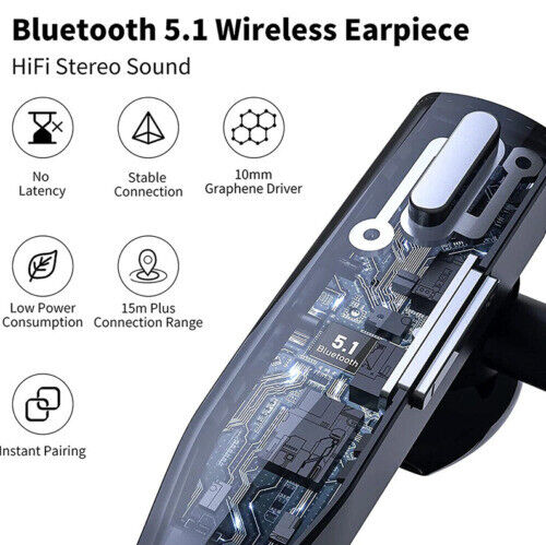 BowLift | Skywave™ | Trucker Dual Mic Wireless Bluetooth 5.1 Noise Cancelling Headset & Earbuds for Clear Communication & Hands-Free Use