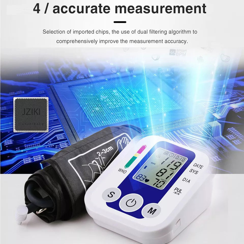 BowLift | Digital Blood Pressure Monitor | Fully Automatic, Intellisense Technology & Memory Function for Home and Travel Use