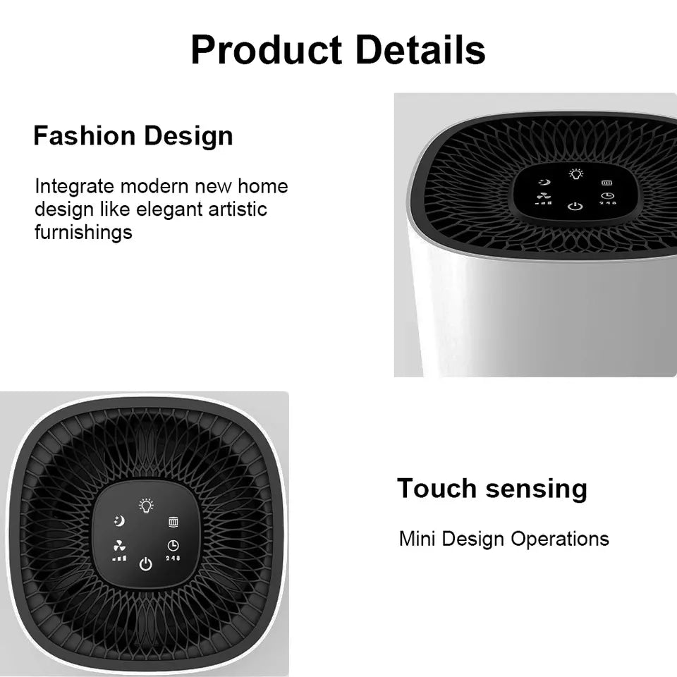 BowLift | Compact Air Purifier | True HEPA Filter, Ultra-Quiet & Ideal for Small to Medium Rooms