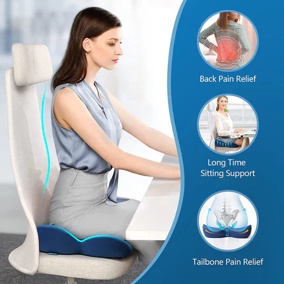 BowLift | OrthoComfort Seat Cushion with Memory Foam and Ergonomic Shape