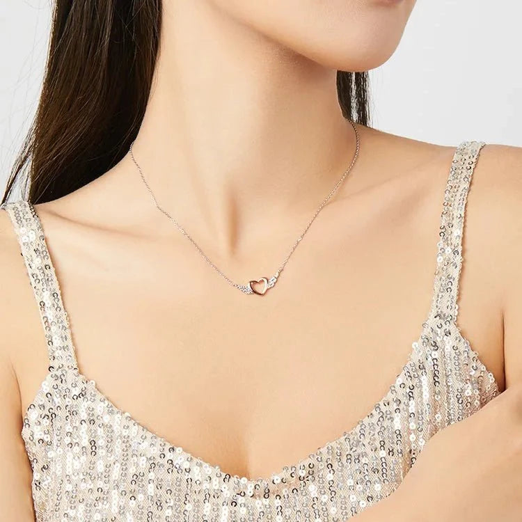 BowLift | S925 Angel Wings Heart Necklace