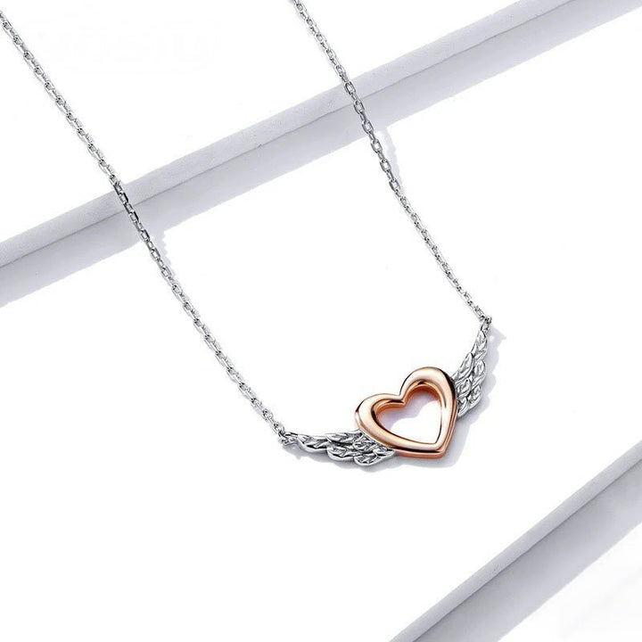 BowLift | S925 Angel Wings Heart Necklace