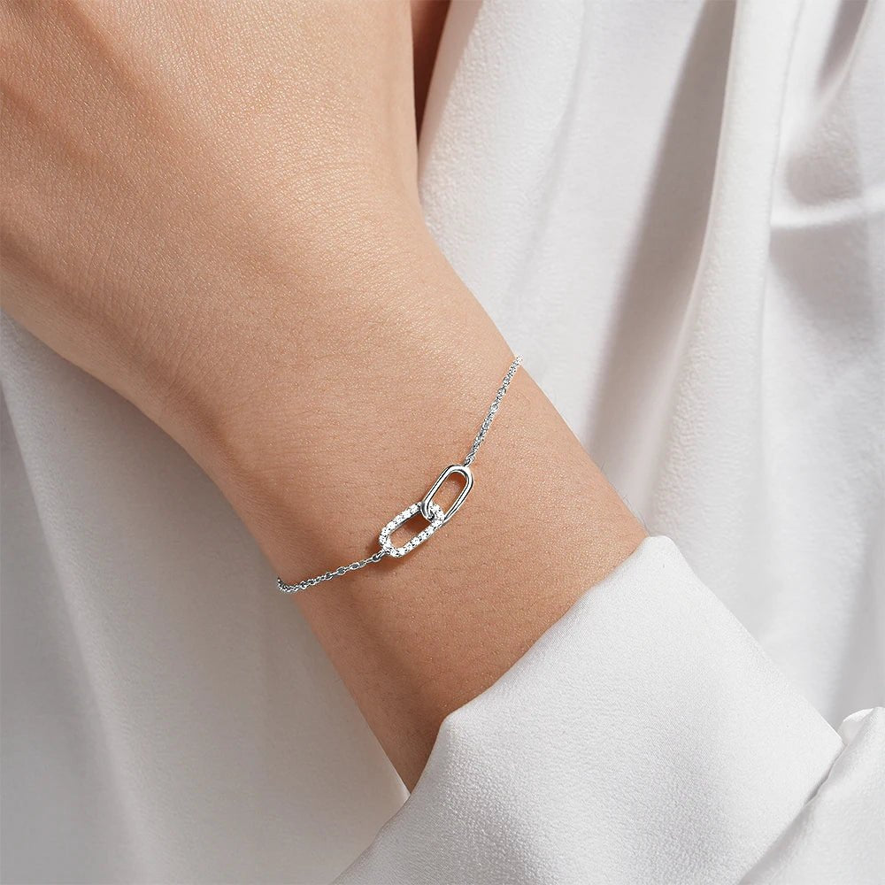 BowLift | S925 Forever Linked Diamond Contrast Bracelet