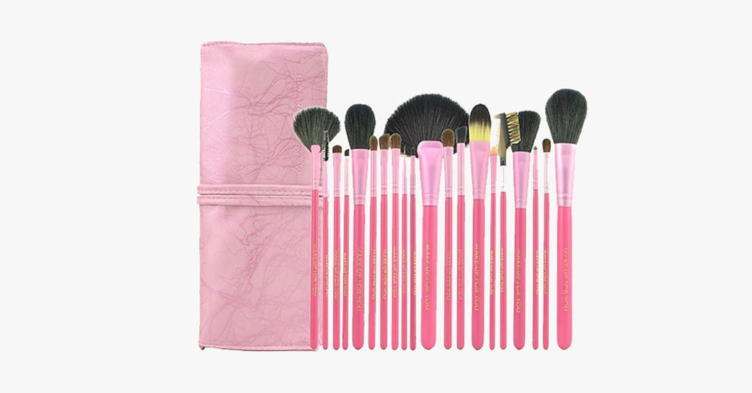 BowLift | Salmon Makeup Brush Set with 20 Pieces – Complete Your Makeup Set