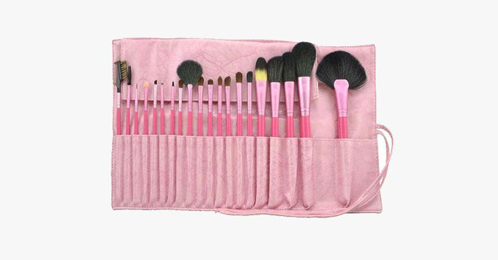 BowLift | Salmon Makeup Brush Set with 20 Pieces – Complete Your Makeup Set