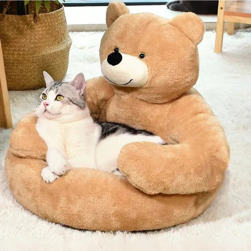 BowLift | SAMIYA – Plush Cat Bed with Raised Edge for Comfort and Security