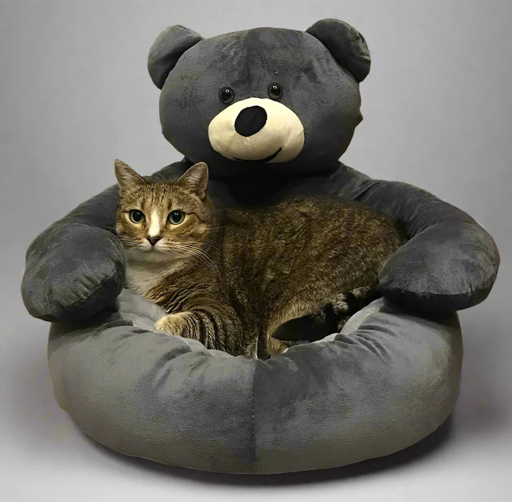 BowLift | SAMIYA – Plush Cat Bed with Raised Edge for Comfort and Security
