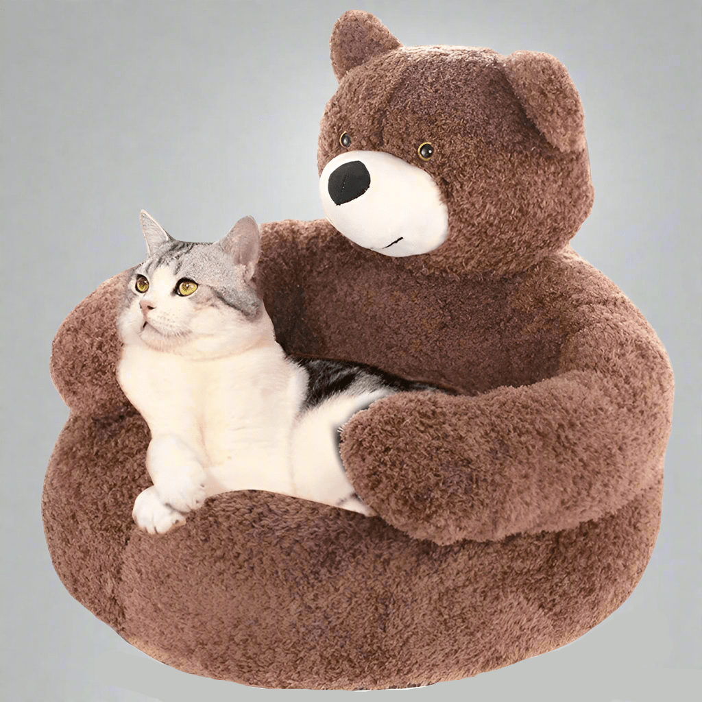 BowLift | SAMIYA – Plush Cat Bed with Raised Edge for Comfort and Security