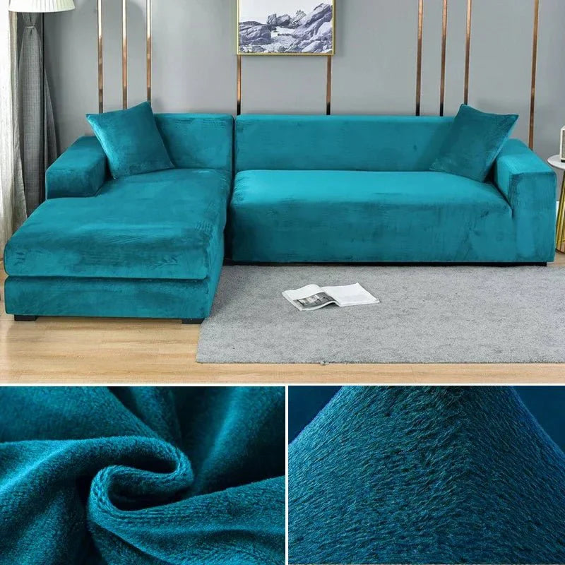 BowLift | Samtlux Velvet Sofa Cover – Elegant Stretch Fit for Luxurious Comfort and Protection