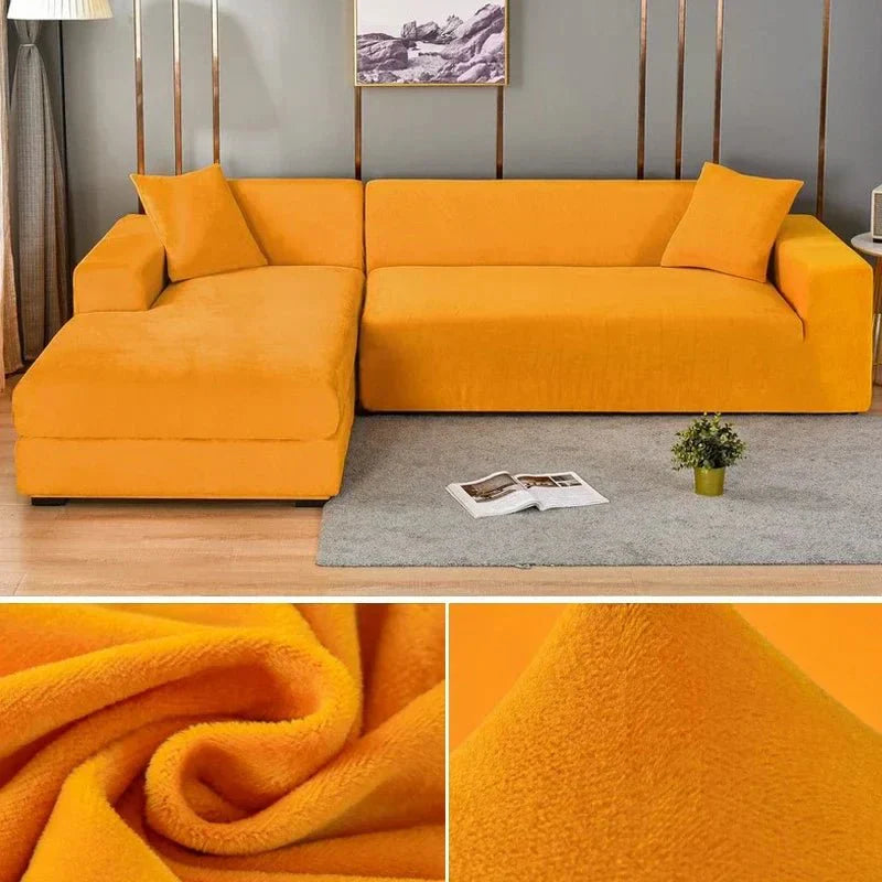 BowLift | Samtlux Velvet Sofa Cover – Elegant Stretch Fit for Luxurious Comfort and Protection