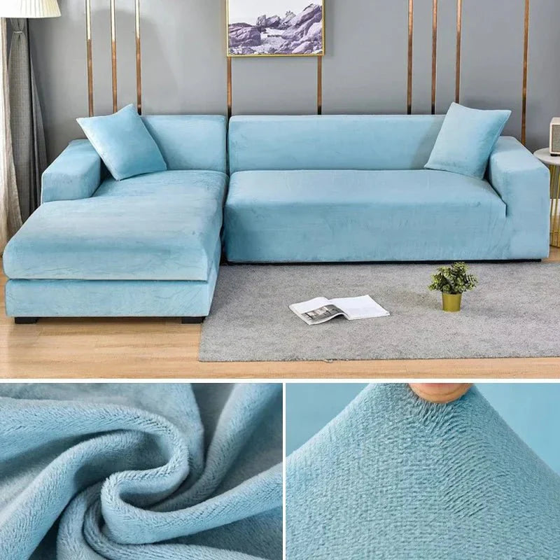 BowLift | Samtlux Velvet Sofa Cover – Elegant Stretch Fit for Luxurious Comfort and Protection