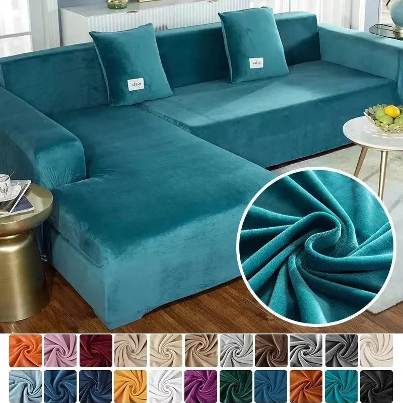 BowLift | Samtlux Velvet Sofa Cover – Elegant Stretch Fit for Luxurious Comfort and Protection