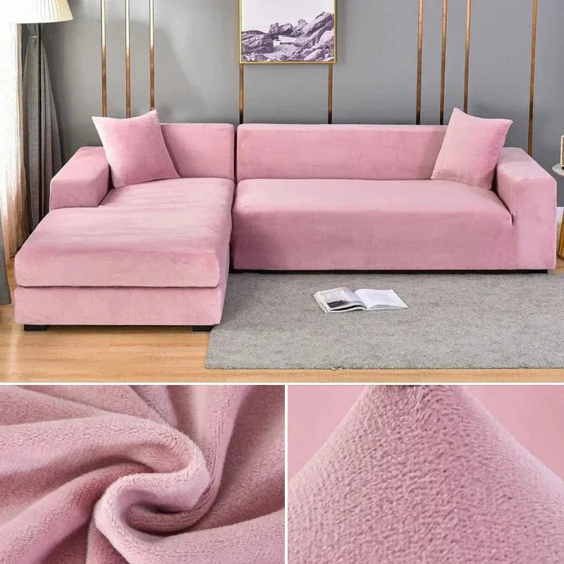 BowLift | Samtlux Velvet Sofa Cover – Elegant Stretch Fit for Luxurious Comfort and Protection