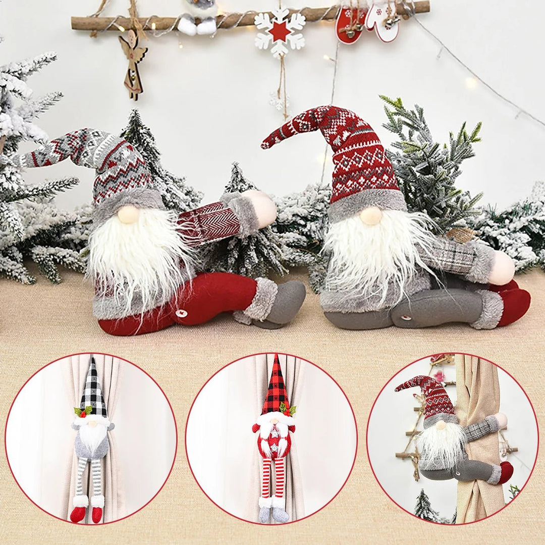 BowLift | Santa & Elk Christmas Curtain Buckle – Festive Holiday Decor for a Merry Home