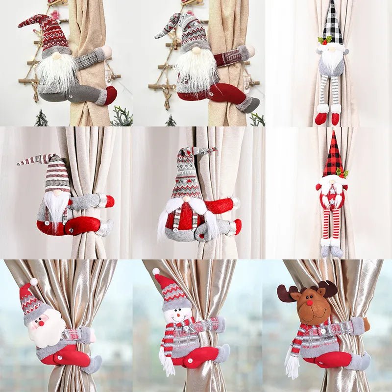 BowLift | Santa & Elk Christmas Curtain Buckle – Festive Holiday Decor for a Merry Home