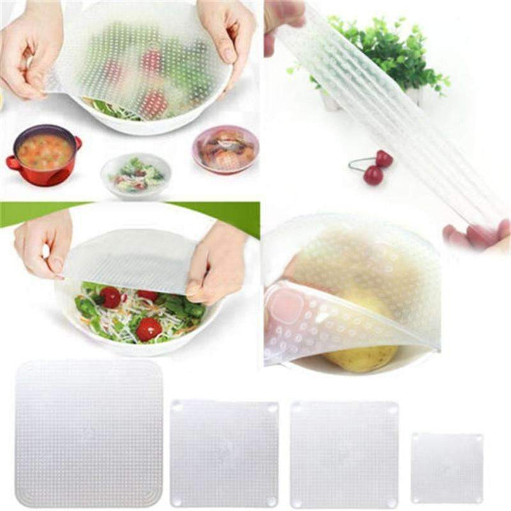 BowLift | 4pcs/set Silicone Wraps - Keep Your Food Fresh Longer!