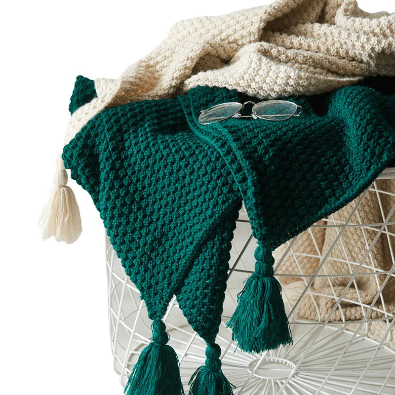 BowLift | Scandinavian Knitted Wool Blanket - Aurora