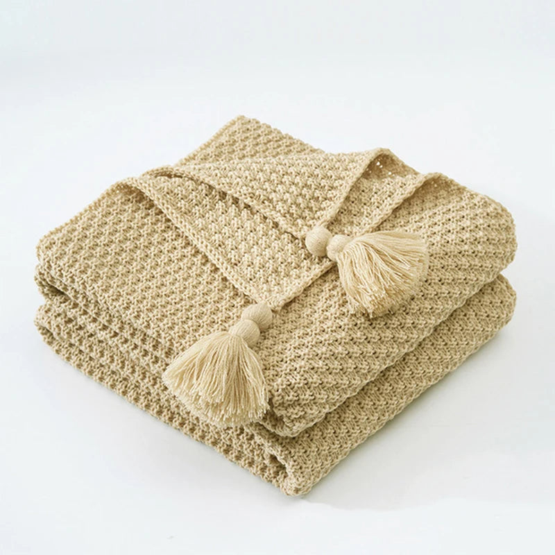 BowLift | Scandinavian Knitted Wool Blanket - Aurora