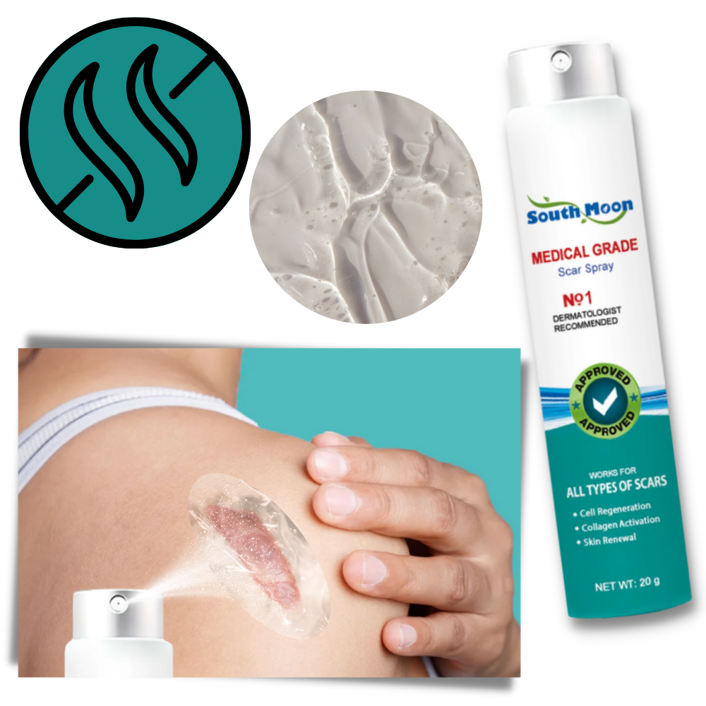 Spray treatment for scar removal