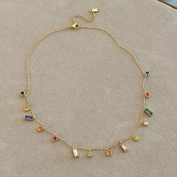 BowLift | Scattered Dainty Crystals Choker Necklace