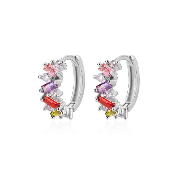 BowLift | Scattered Diamonds Hoop Earrings