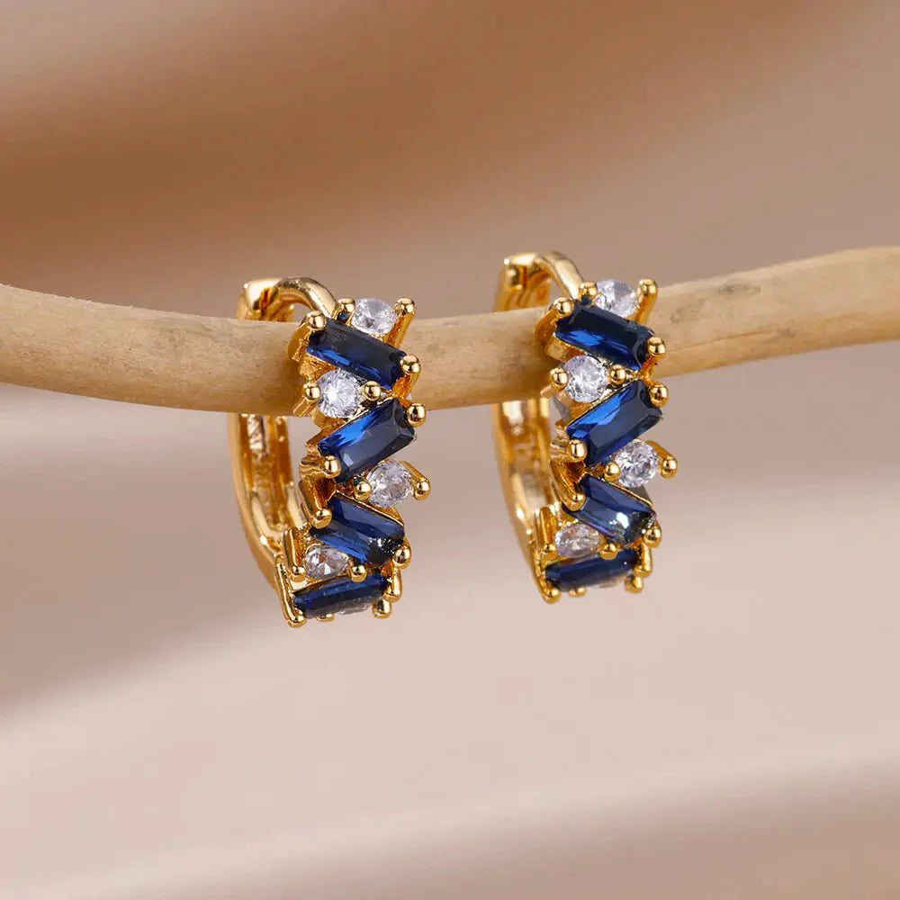 BowLift | Scattered Diamonds Hoop Earrings