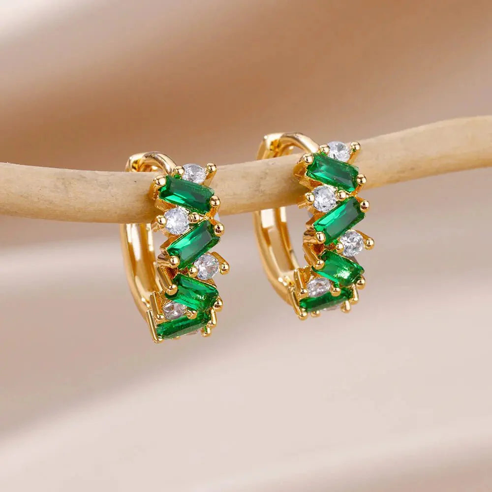 BowLift | Scattered Diamonds Hoop Earrings