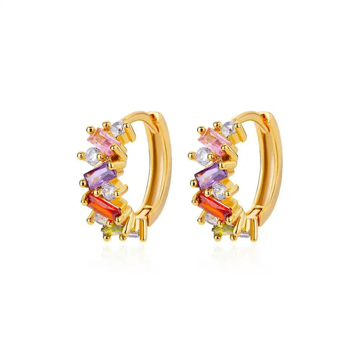 BowLift | Scattered Diamonds Hoop Earrings