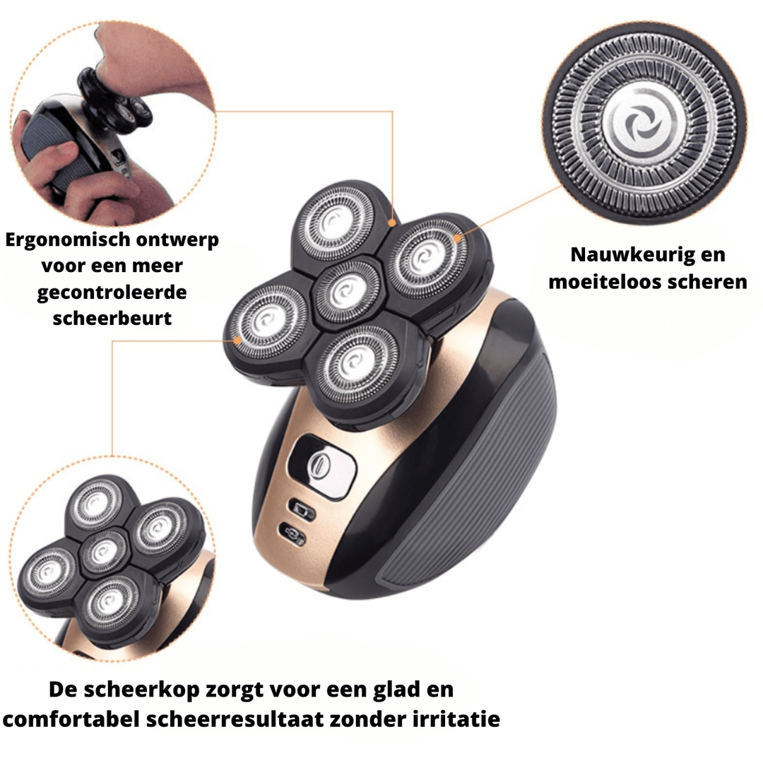 BowLift | 5-in-1 trimmer with floating shaving heads & accessories