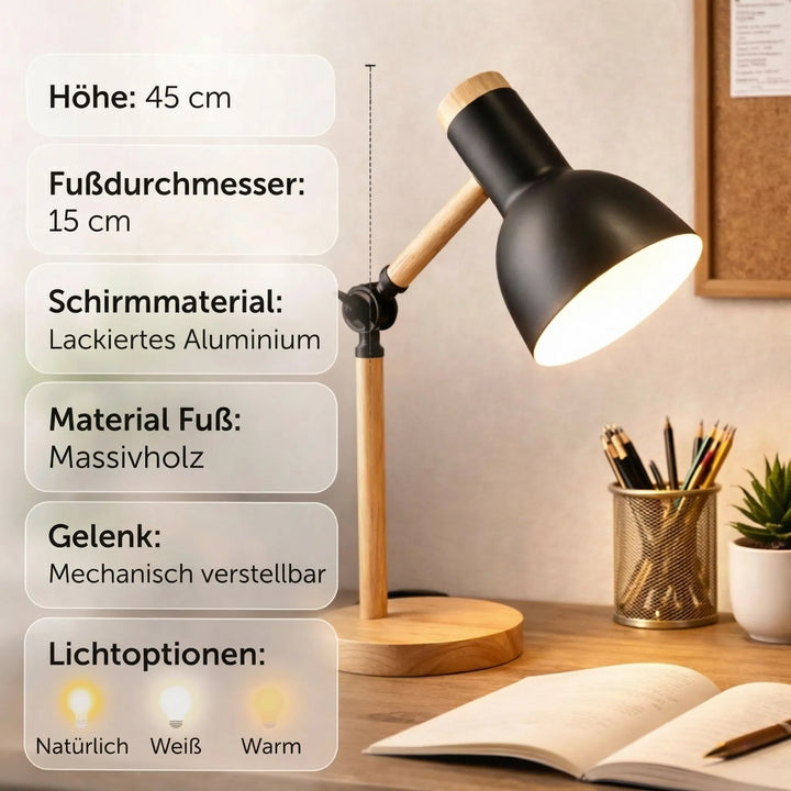 HoutLicht Desk Lamp for Desk | Bowlift