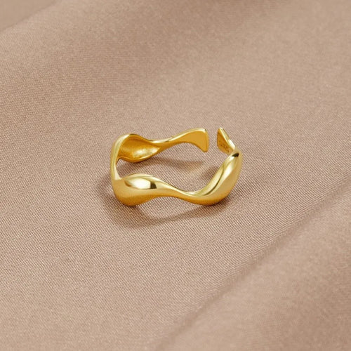 BowLift | SEARISE RING – Adjustable Minimalist Silver Ring with Ocean Design