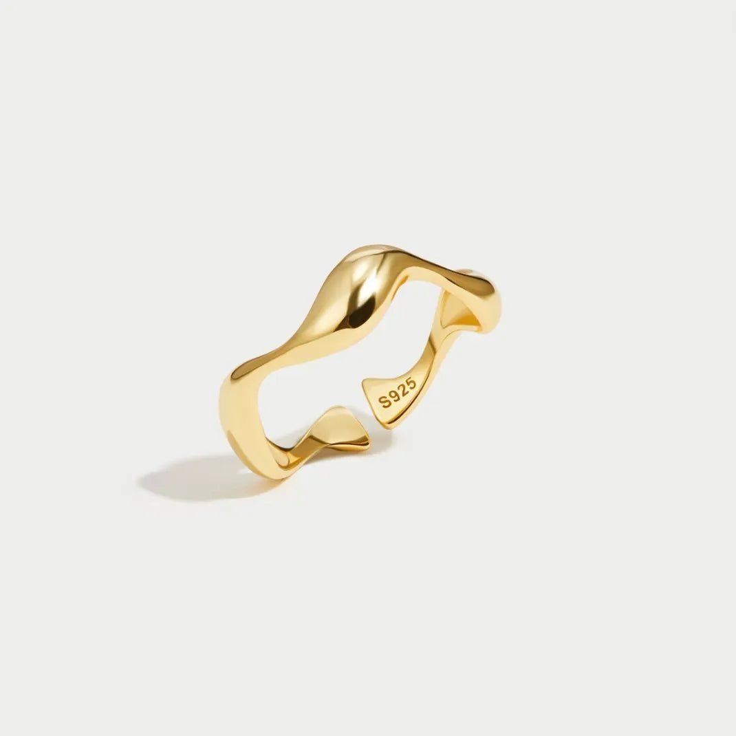BowLift | SEARISE RING – Adjustable Minimalist Silver Ring with Ocean Design