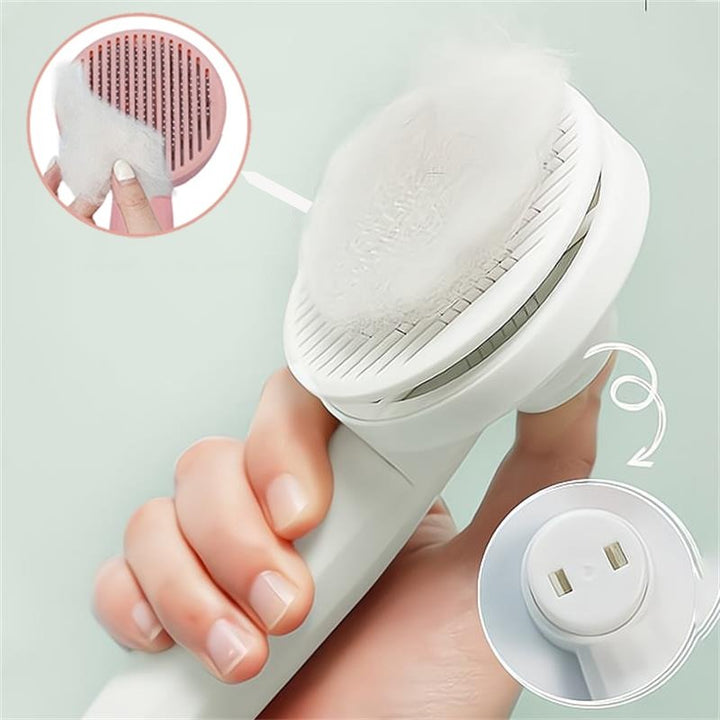 BowLift | GROOMCLICK – Self-Cleaning Cat Brush for Gentle Grooming & Less Shedding