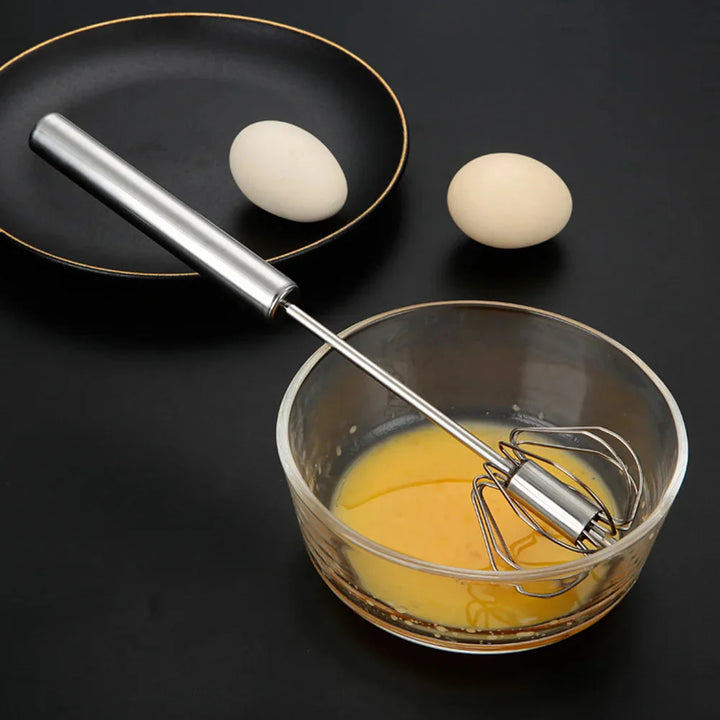 Semi-automatic Egg Beater Stainless Steel Whisk Press Type Egg Beater | Bowlift
