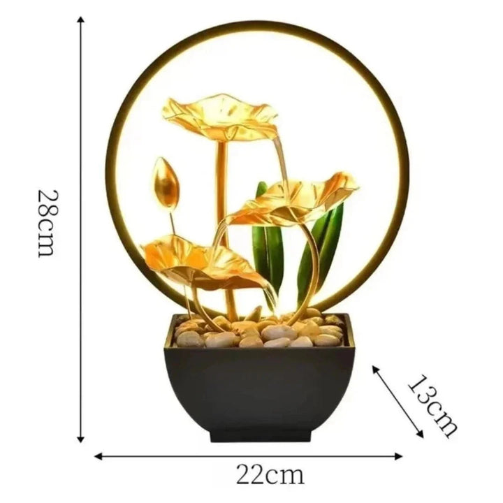 TranquiliGlow - Illuminated Lotus Water Fountain Table Decoration Bowlift