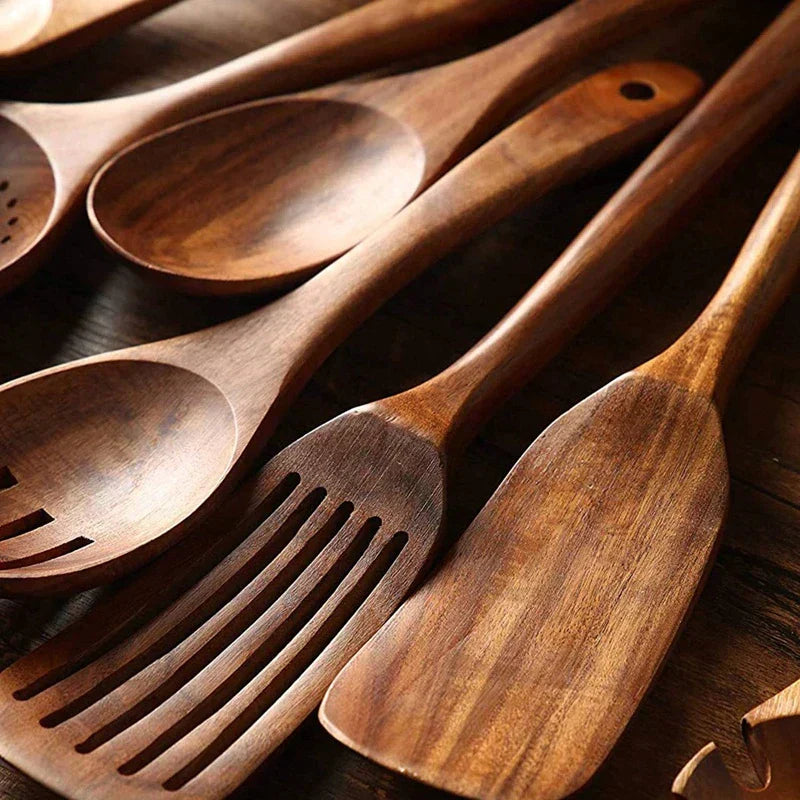 BowLift | Ecochef – Set of Teak Kitchen Utensils