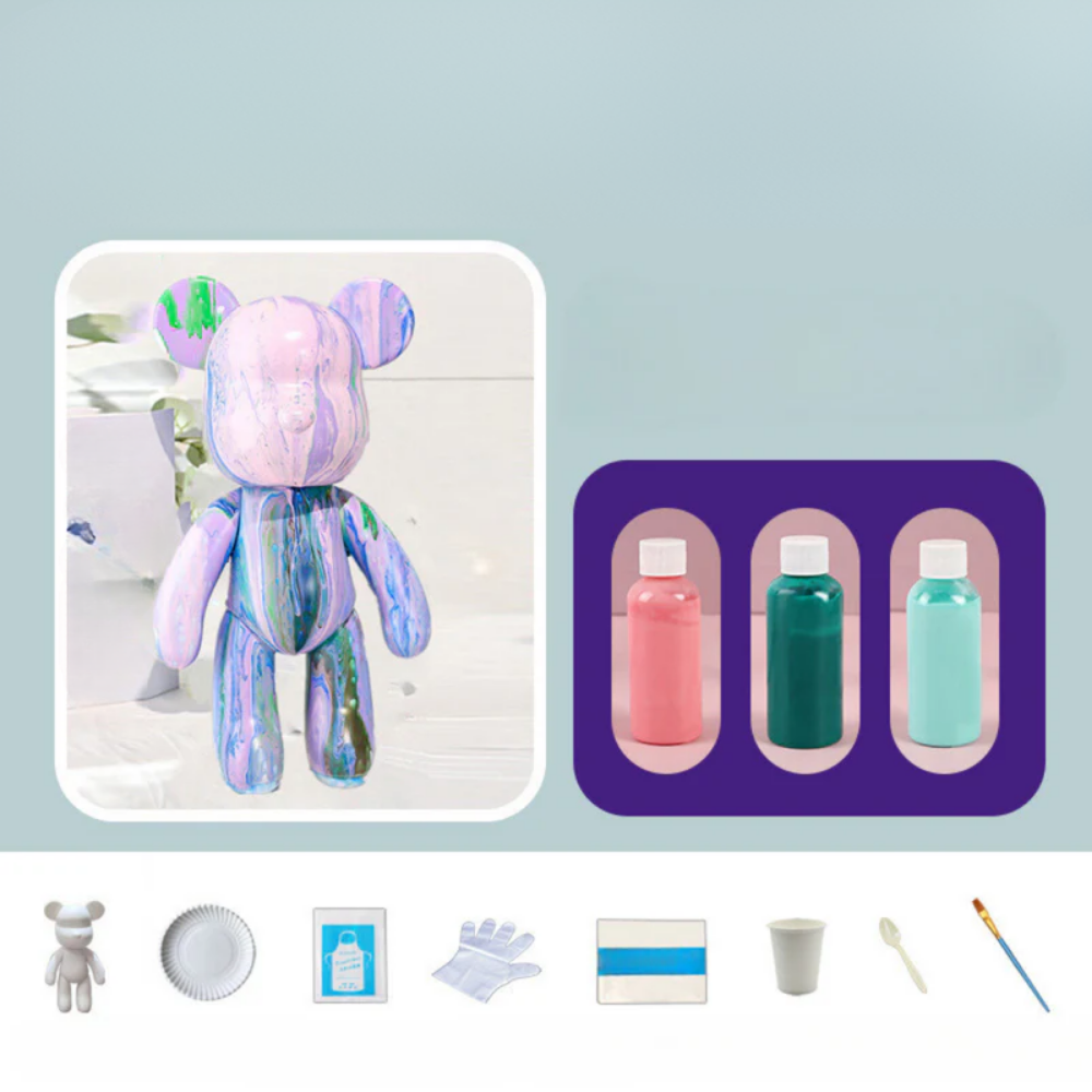 BowLift | Modern Colourful Resin Bear Figurine Decor