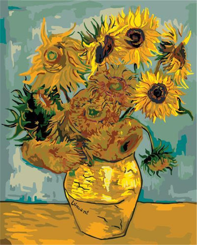 Sunflowers - Van-Go Paint-by-Number Kit | Bowlift