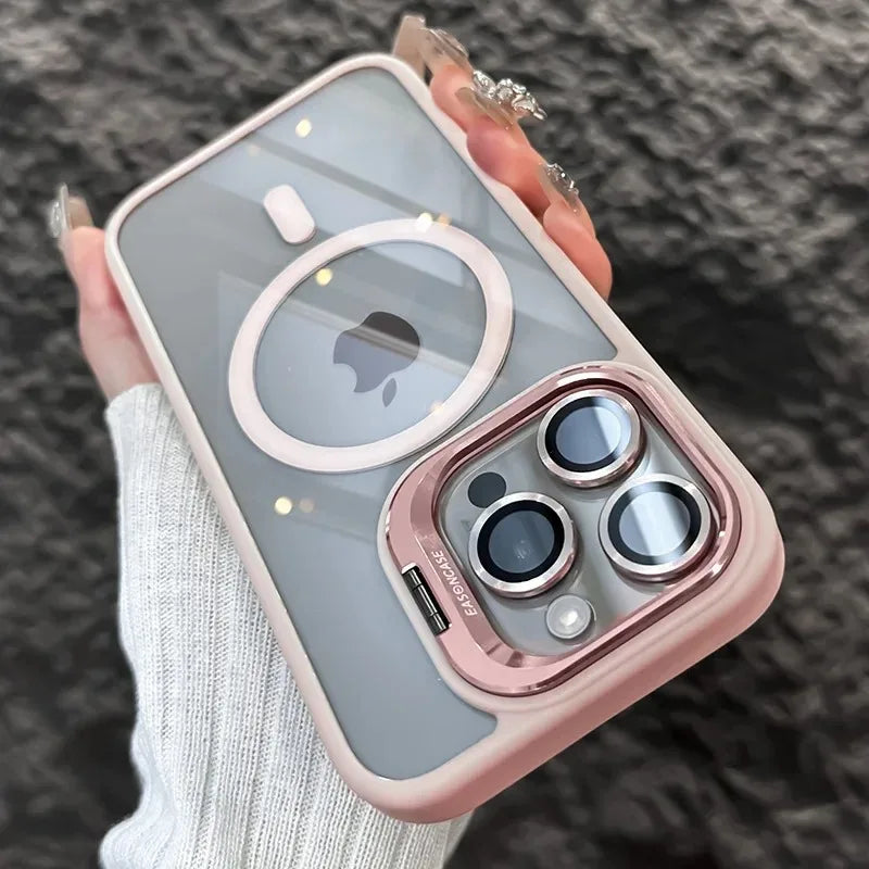 BowLift | Shockproof Magnetic Phone Case with Glass Lens Guard & Stand – 1+1 FREE