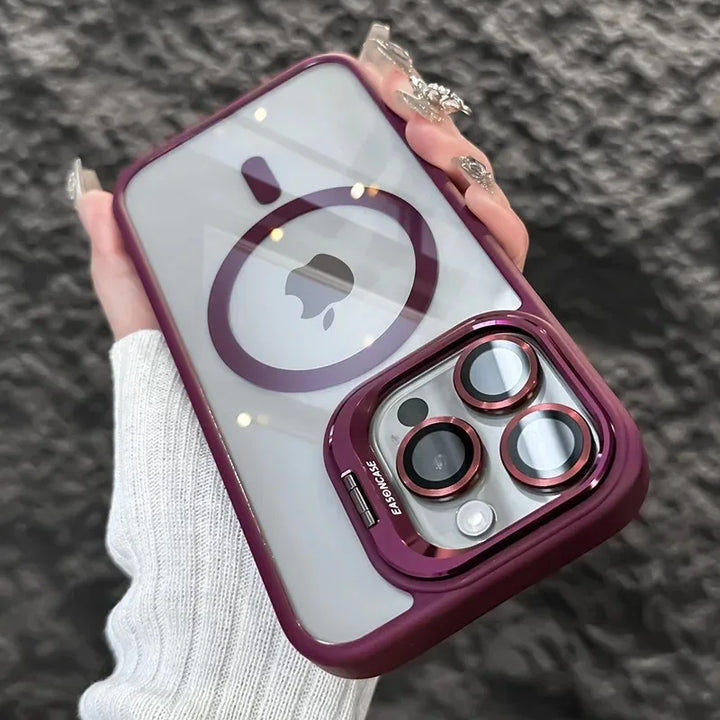 BowLift | Shockproof Magnetic Phone Case with Glass Lens Guard & Stand – 1+1 FREE
