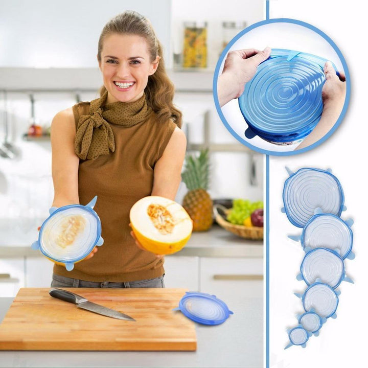 Universal Silicone Stretch Lids 6 Pack | Bowlift