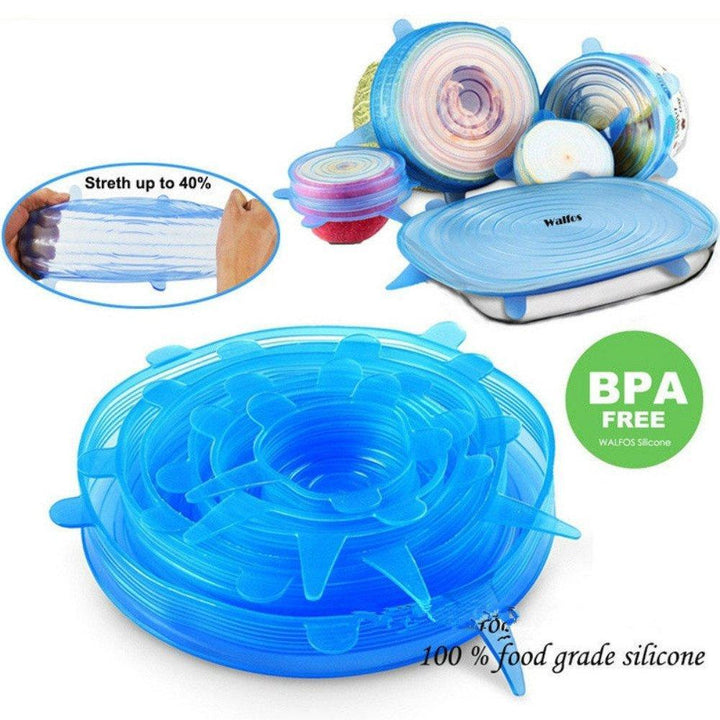 Universal Silicone Stretch Lids 6 Pack | Bowlift