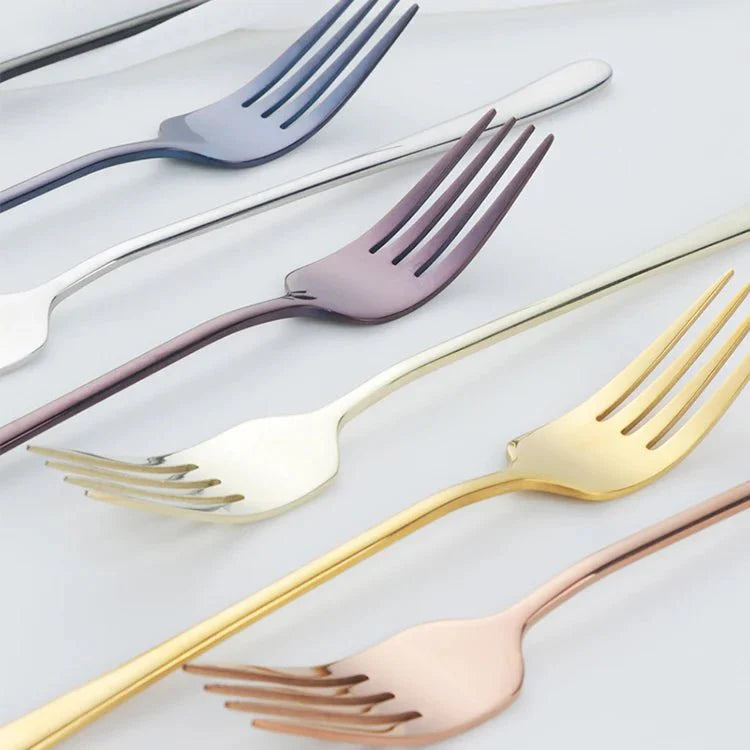 BowLift | Silvéra – Elegant Dining Fork, Durable Plated Stainless Steel Utensil