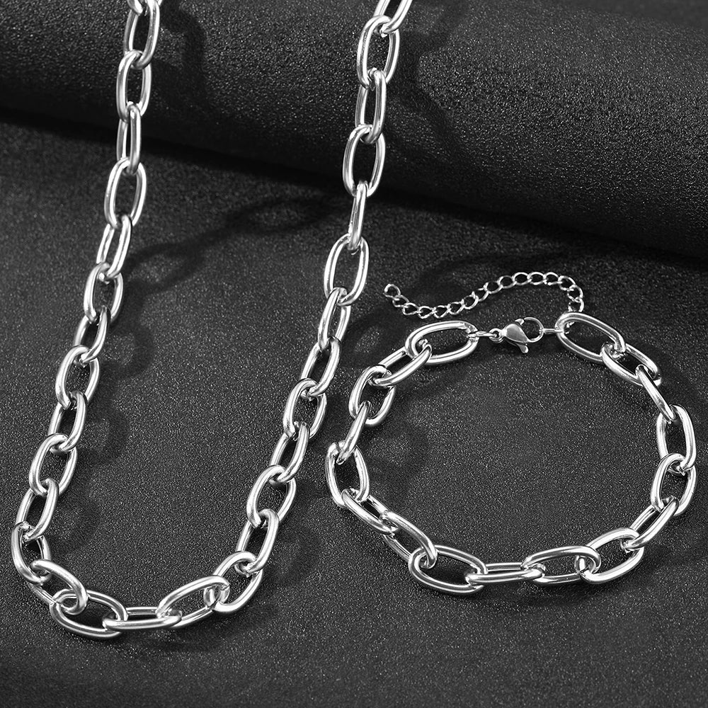 BowLift | Simple Paperclip Necklace & Bracelet Set